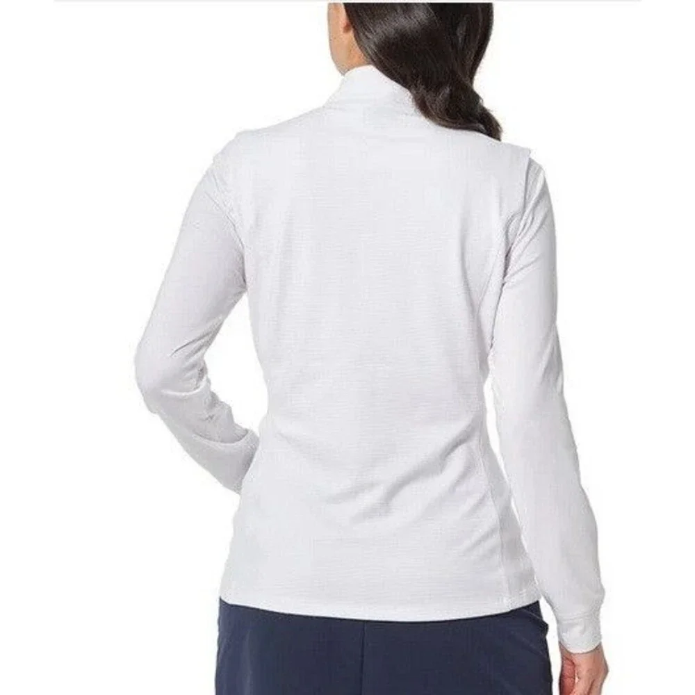 NWT Greg Norman Women's Ribbed Vest White Size - Picture 3 of 3